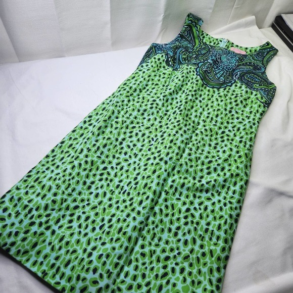 Lilly Pulitzer Dresses & Skirts - Lilly Pulitzer Green Stephanie Spotcha Shift Dress Womens Size 0